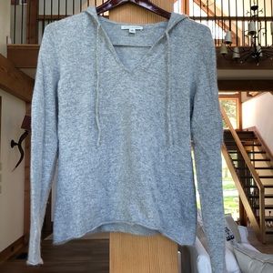 Banana Republic V Neck Hooded Sweater